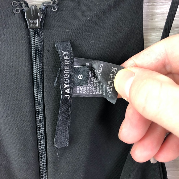 JAYGODFREY Black Strappy Wide Leg Jumpsuit - Picture 2 of 4